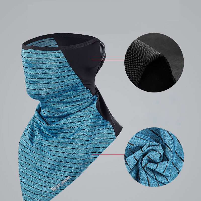 West Biking Unisex Multifunktion Ice Silk Triangel Scarf Vindtät Anti-uv Dammtät Nackskydd Ansiktsmask Cykling