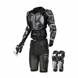 Wosawe Motorcykel Body Armor Suit Motorcykeljacka+höftskydd+handskar+knäskydd Cykelkläder