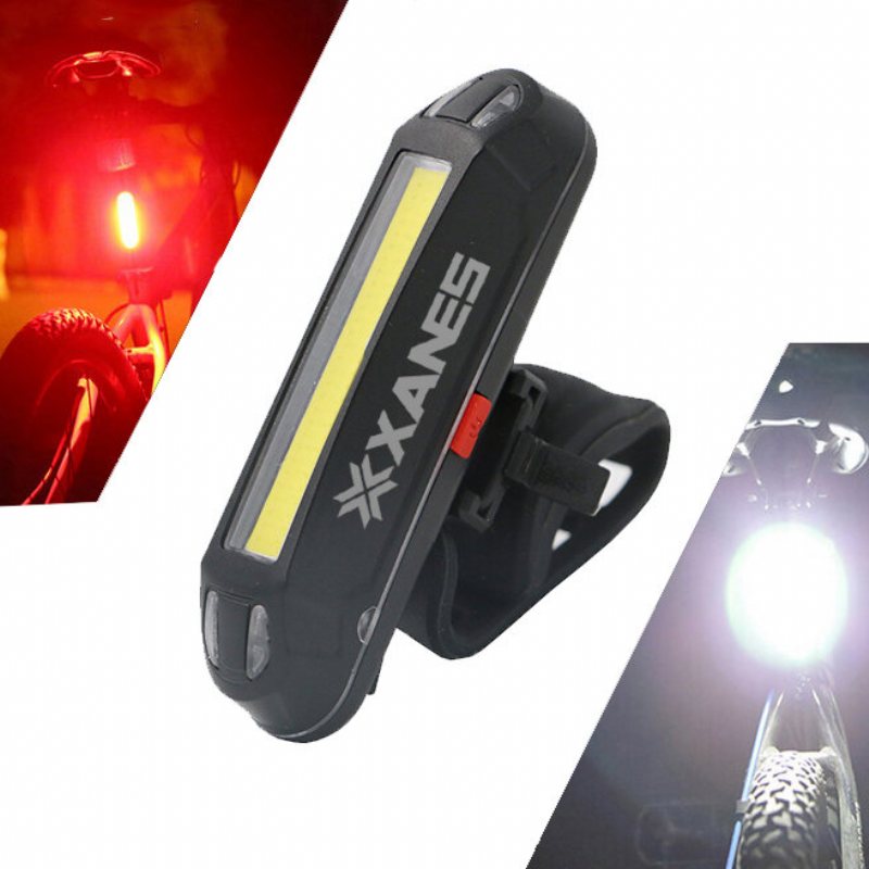 Xanes 2 In 1 500lm Cykel Usb Uppladdningsbar Led Cykelljus Baklykta Ultralätt Varningsnatt