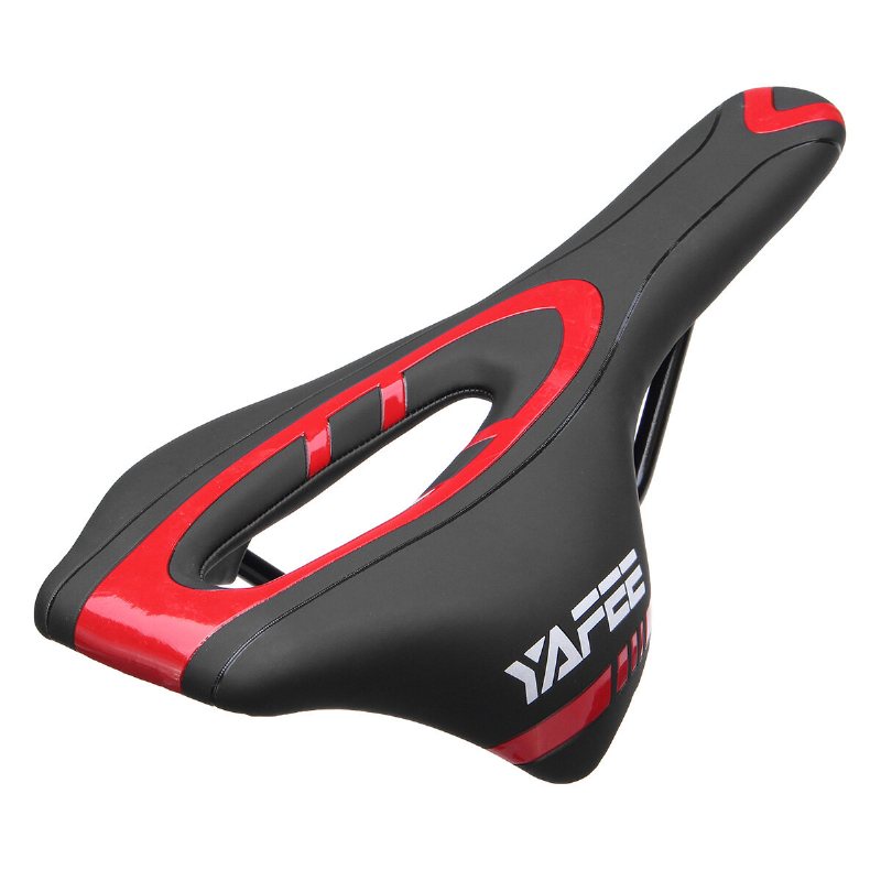 Yf-1064 290x145mm Andas Läder Extra Komfort Hollow Sadel Seat Racing Pad Gel Kudde För Cykel Mtb Road Bike