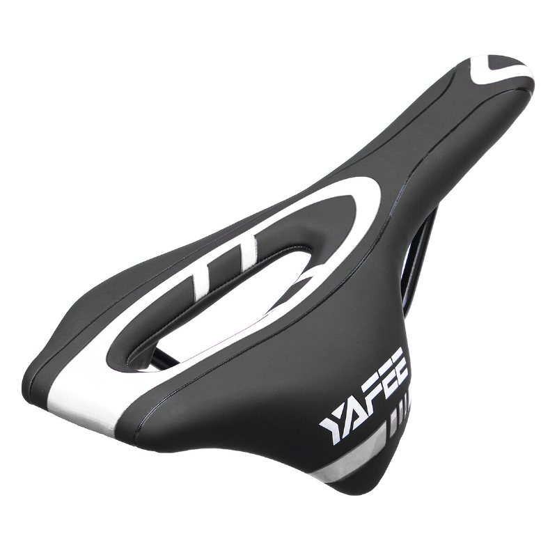 Yf-1064 290x145mm Andas Läder Extra Komfort Hollow Sadel Seat Racing Pad Gel Kudde För Cykel Mtb Road Bike