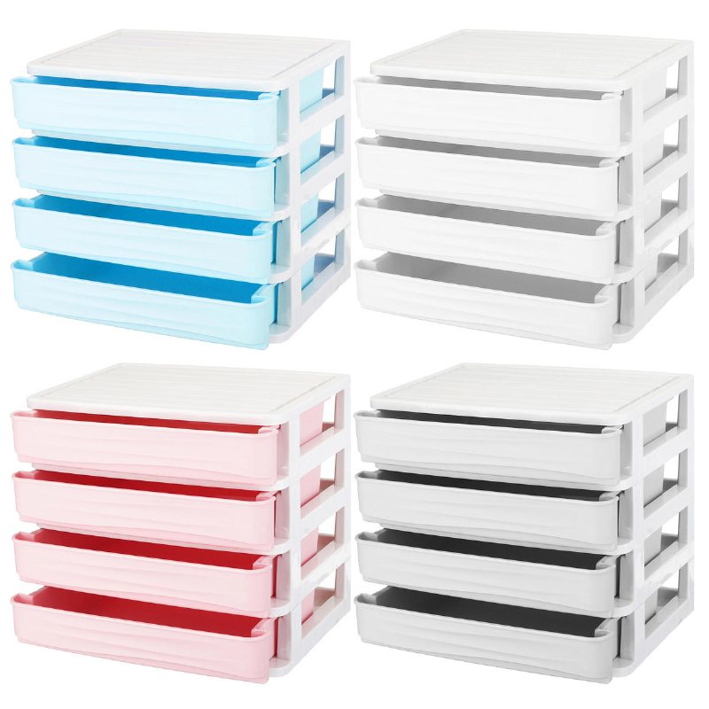 1/2/3/4 Nivåer Flerskiktslåda Typ Sminklåda Kosmetisk Desktop Organizer Förvaringslåda Displaylåda