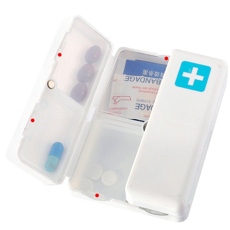 Honana Hn-pb005 Bärbar 7-fack Pillfodral Vikbar Vattentät Magnetiska Resetabletter Organizer