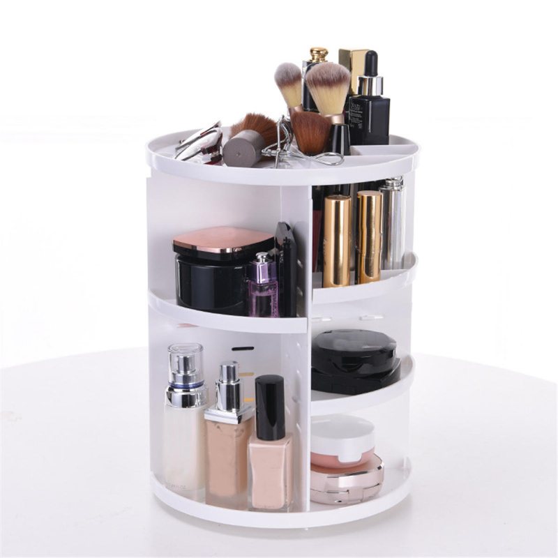 Kosmetisk Makeup Organizer Förvaringslåda Hylla 360° Roterande Display Akryl Förvaringskorgar