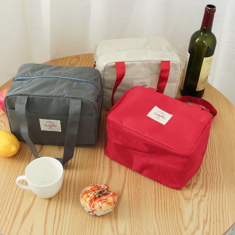 Tote Familj Resor Picknick Dryck Frukt Mat Färsk Värmeisolerad Kvinnor Män Bento Lunch Box Bag