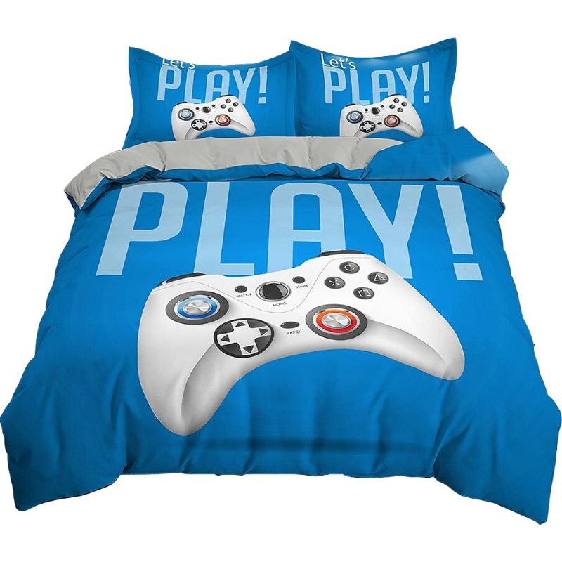 Gamer Påslakan Set Tecknad Sängkläder Barn Pojkar Flickor Sängset Game Quilt Cover Täcken