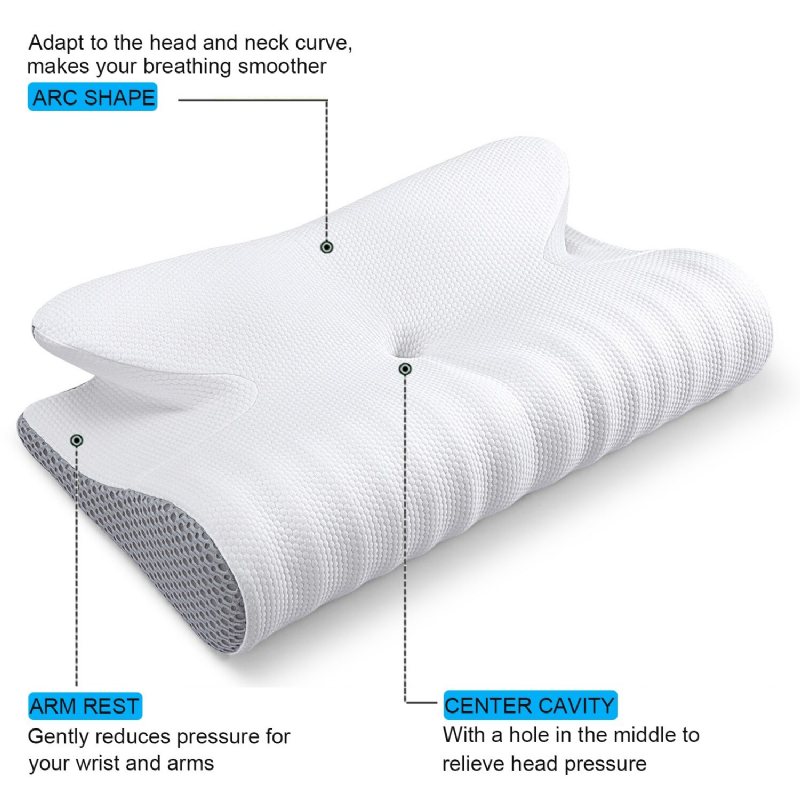 Ortopedisk Nacksmärta Kudde Contour Memory Foam Cervical Ergonomisk