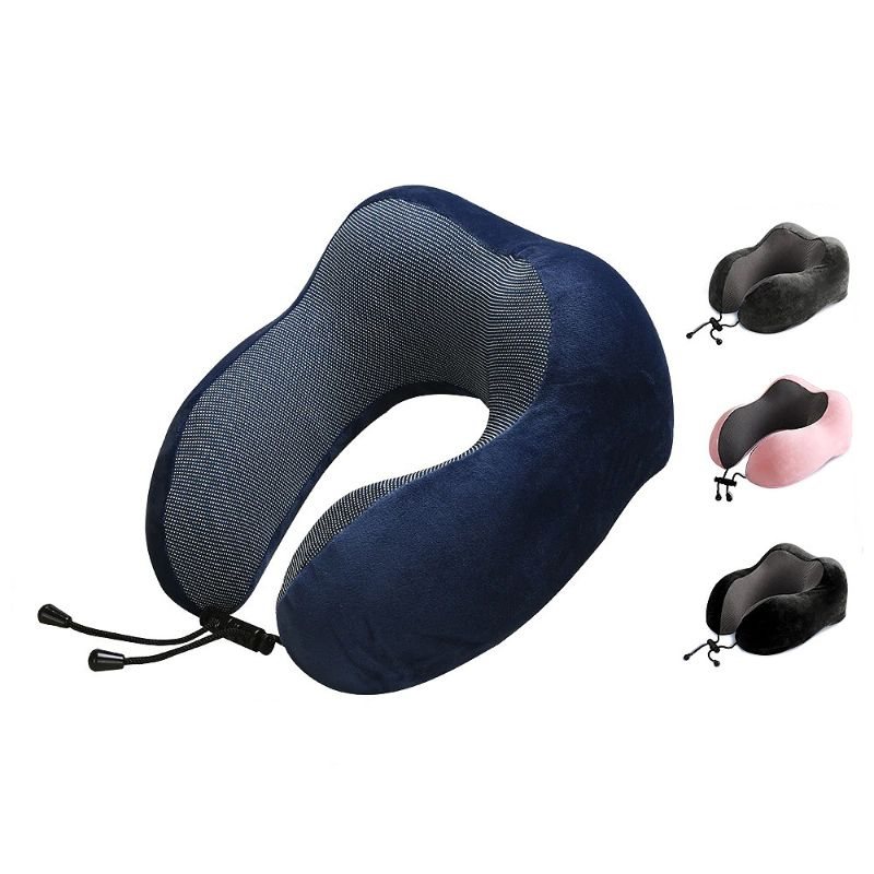 Resekudde U-formad Memory Foam Neck Cervikal Flygplan Kuddar