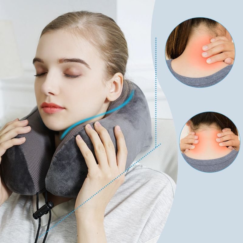 Resekudde U-formad Memory Foam Neck Cervikal Flygplan Kuddar