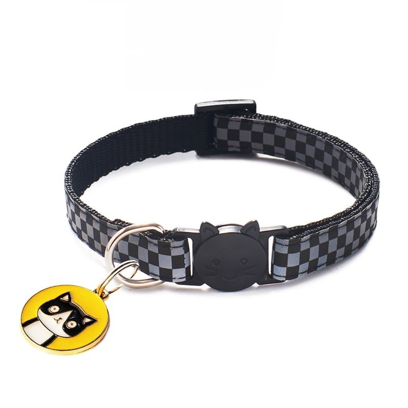 Cat Collar Hängen Justerbara Nylonspännen Reflekterande