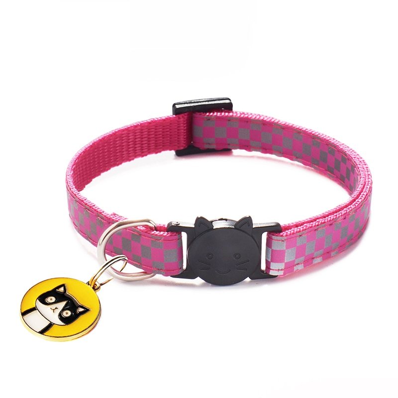 Cat Collar Hängen Justerbara Nylonspännen Reflekterande