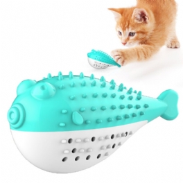 Cat Interactive Fish Toy Catnip Tandborste