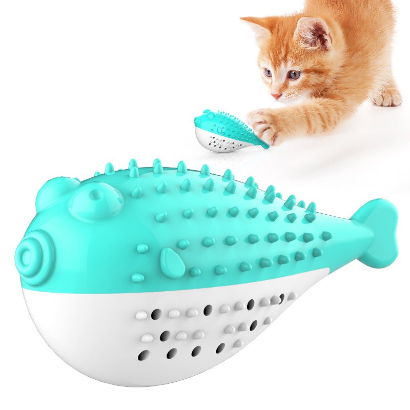 Cat Interactive Fish Toy Catnip Tandborste