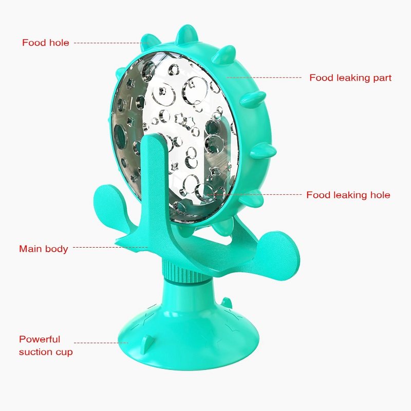 Cat Leaking Interactive Roterable Wheel Toy