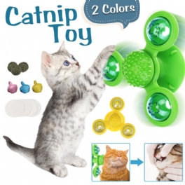 Cat Nip Interactive Windmill Toy Bell Katt Husdjur Nano Stick Vägg Molar Kittlande Pet Toy Valp Hund Tillbehör