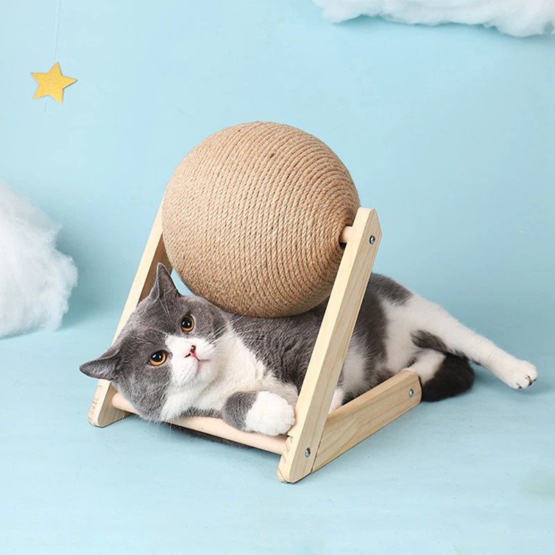 Cat Scratching Ball Toy Kitten Sisal Rope Board