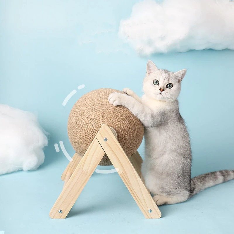 Cat Scratching Ball Toy Kitten Sisal Rope Board