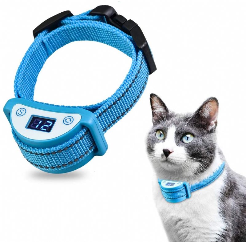 Cat Shock Collar Automatisk Meowing Preventer Trainer