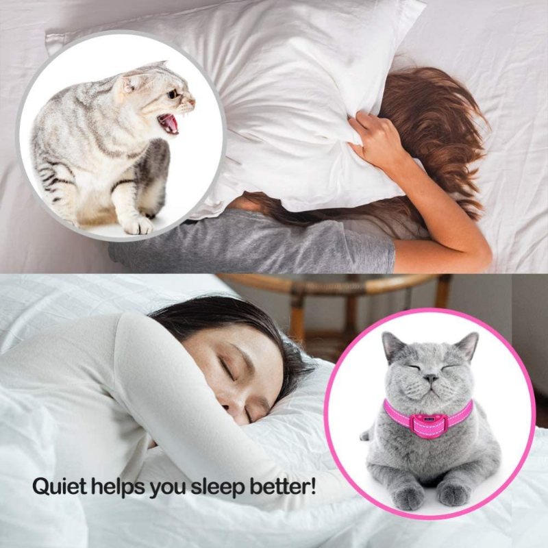 Cat Shock Collar Automatisk Meowing Preventer Trainer