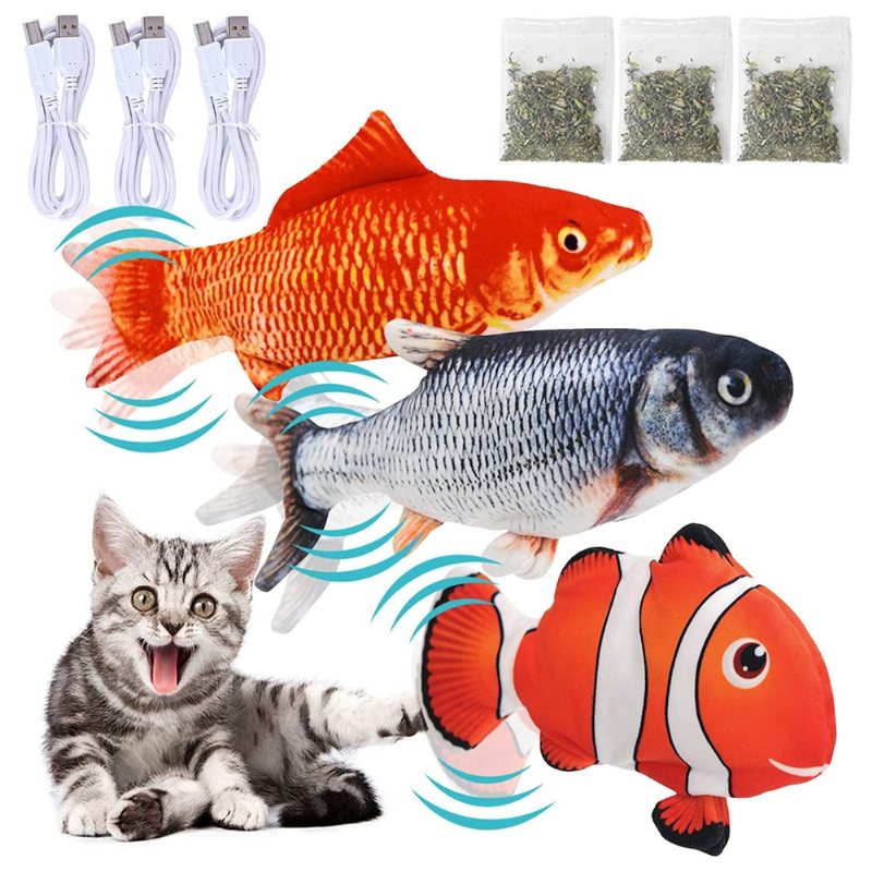 Floppy Fish Cats Interactive Moving Catnip Toys