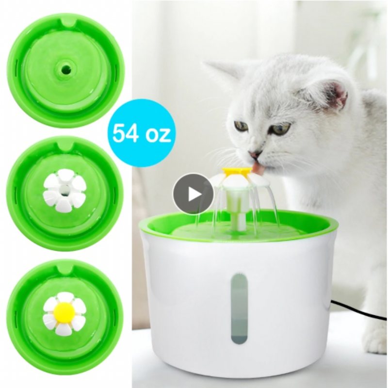 Flower Cat Fountain Automatisk Pet Water Dispenser Fontän