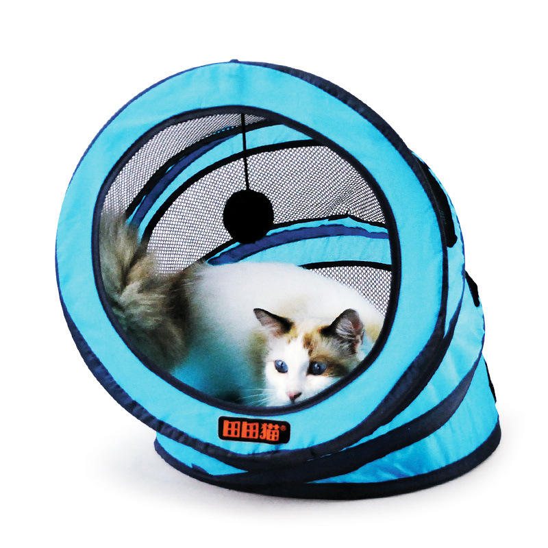 Hopfällbar Förvaringsspiral Pet Cat Tunnel Toys Andas Pet Cats Träningsleksak Rolig Cat House