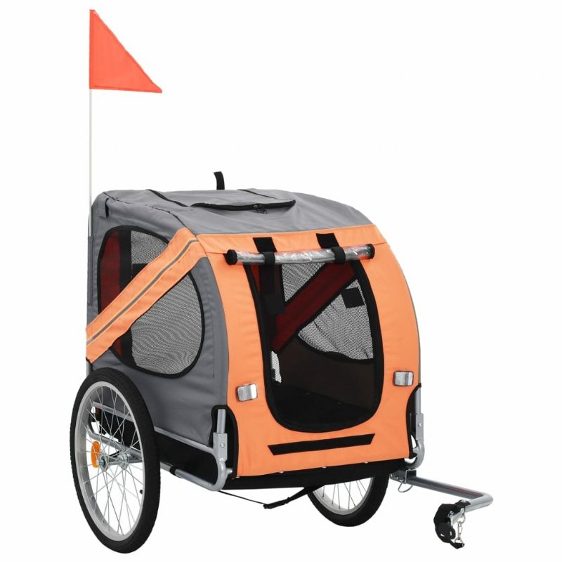 Hundcykelvagn Orange Och Grå