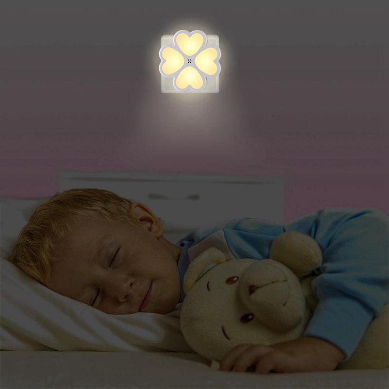 0.5w Ljussensor Led Nattvägglampa Plug-in För Baby Kid Sovrum Hem Ac100-240v