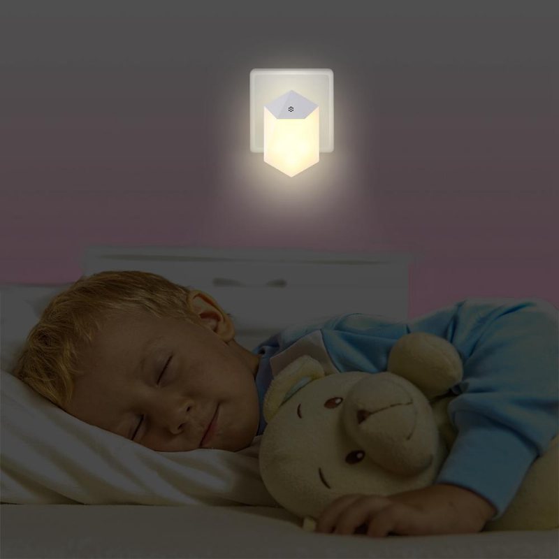 0.5w Ljussensor Plug-in Led Nattvägglampa För Baby Kid Sovrum Hem Ac100-240v