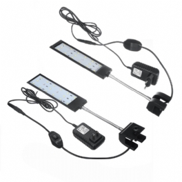 100-240v 7w Clip-on Led Aquarium Light Decoration Lighting Lampa Med Vita Och Blå Lysdioder Touch Control 2 Lägen