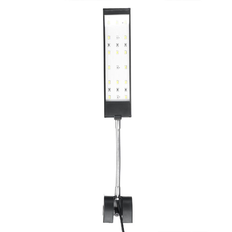 100-240v 7w Clip-on Led Aquarium Light Decoration Lighting Lampa Med Vita Och Blå Lysdioder Touch Control 2 Lägen