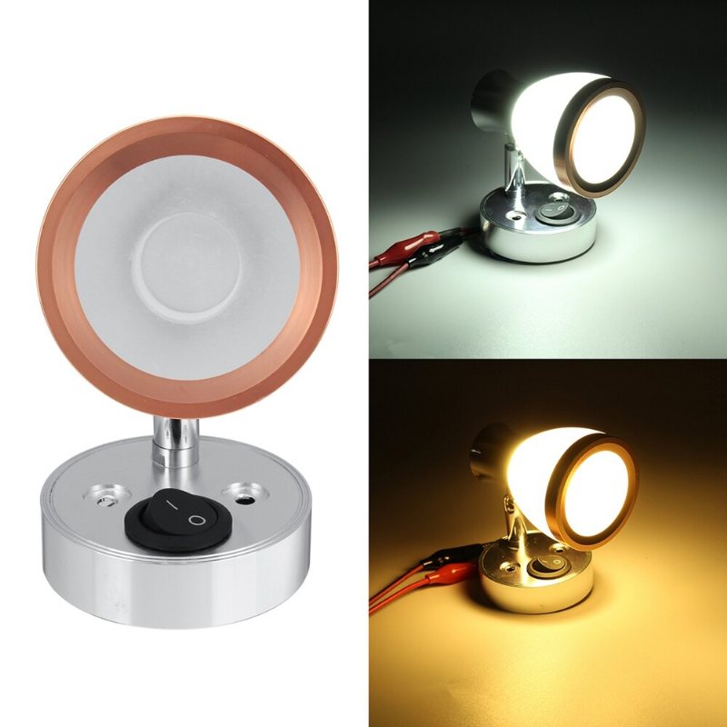 12v 3w Led Interiör Frostat Glas Led Mini Spot Light Läsnattlampa För Husvagnsskåp