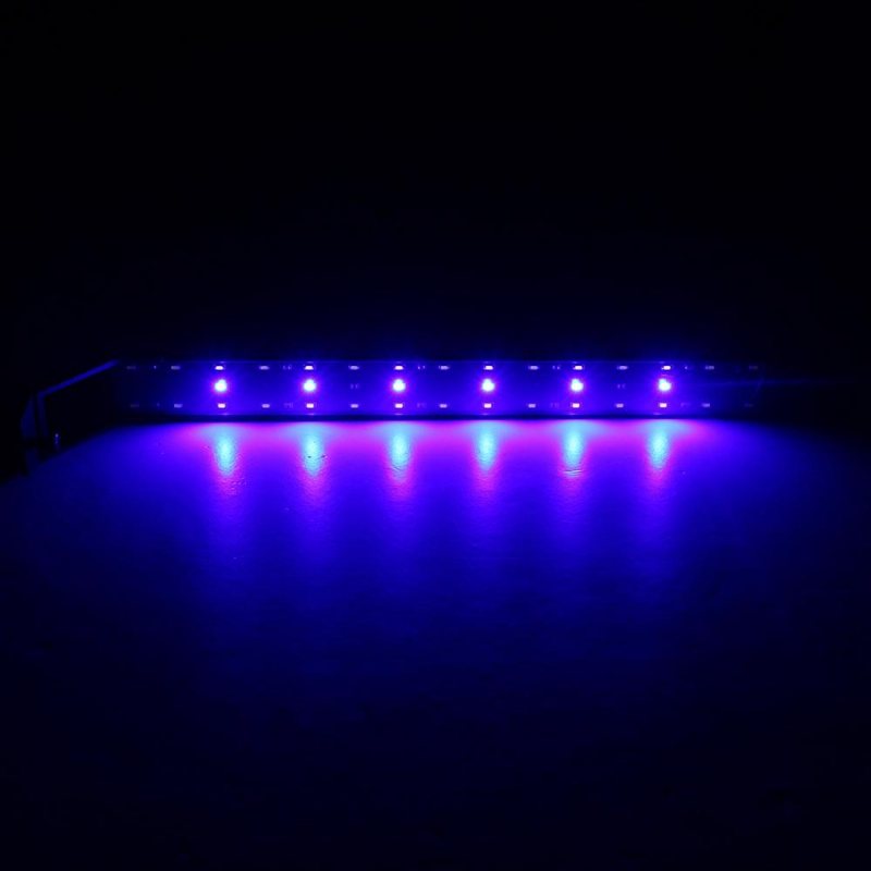 14w 53 cm Blå & Vit Led Justerbar Aquarium Fish Tank Lamp Super Slim Clip On Light