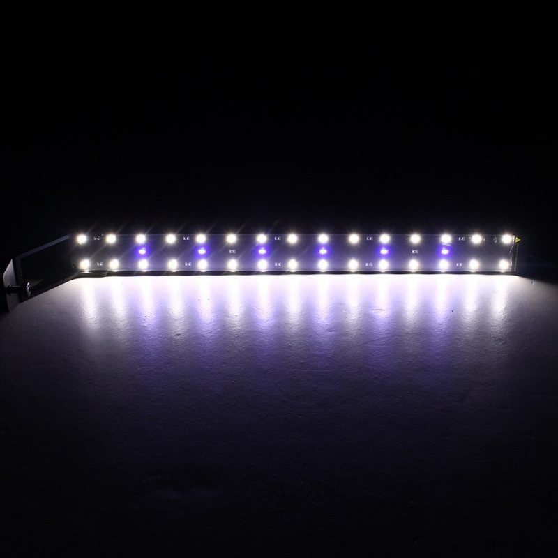 14w 53 cm Blå & Vit Led Justerbar Aquarium Fish Tank Lamp Super Slim Clip On Light