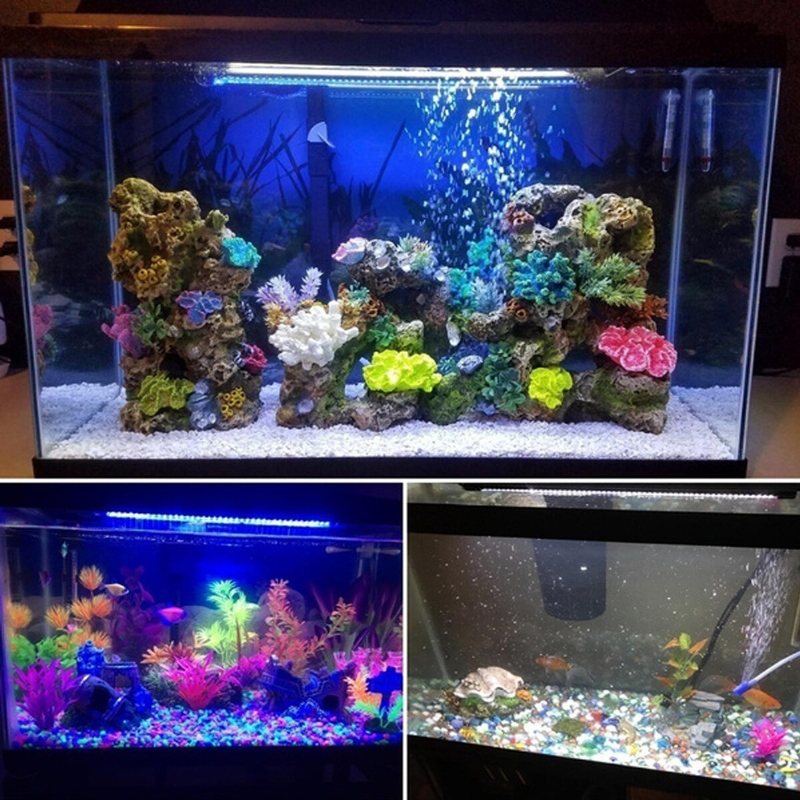 15cm/25.5cm/35.5cm/45.5cm/55.5cm Vattentät Led Fishes Tank Light Rgb Aquarium Lights Flerfärgad Dränkbar Lampa