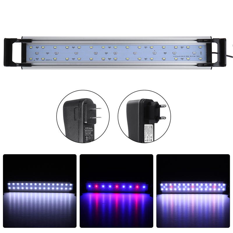 16w 60cm Led Aquarium Fish Tank Timing Lights Dränkbar Växtodling