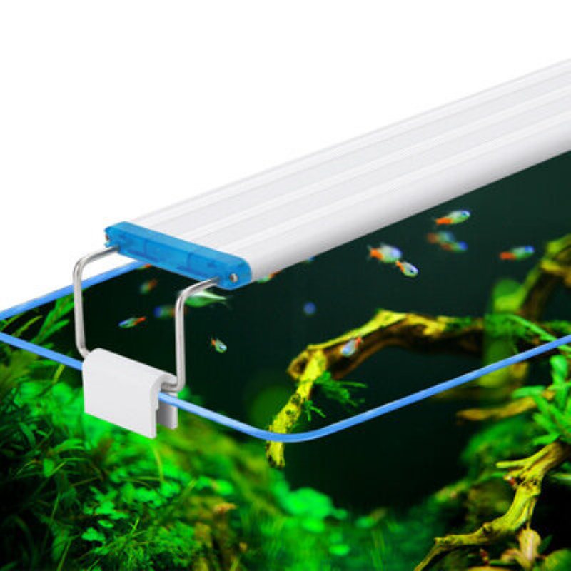 18-48 cm Akvariumlampa Aquarium Led-belysning Med Förlängningsbara Fästen Vita Och Blå Lysdioder Passar För Akvarium