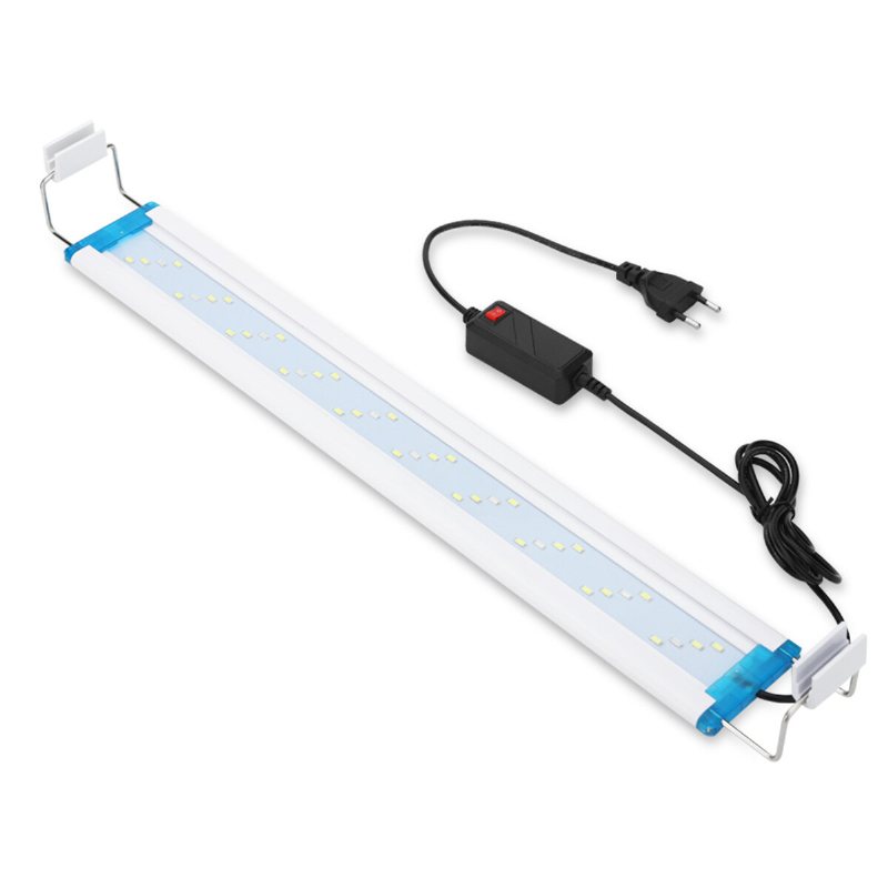 18-48 cm Akvariumlampa Aquarium Led-belysning Med Förlängningsbara Fästen Vita Och Blå Lysdioder Passar För Akvarium