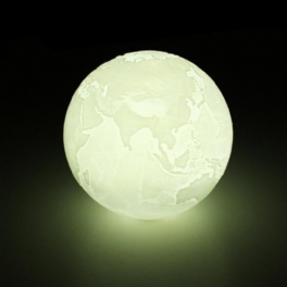 18cm 3d Earth Lamp Usb Uppladdningsbar Touch Sensor Färgskiftande Led Nattljus Present Dc5v