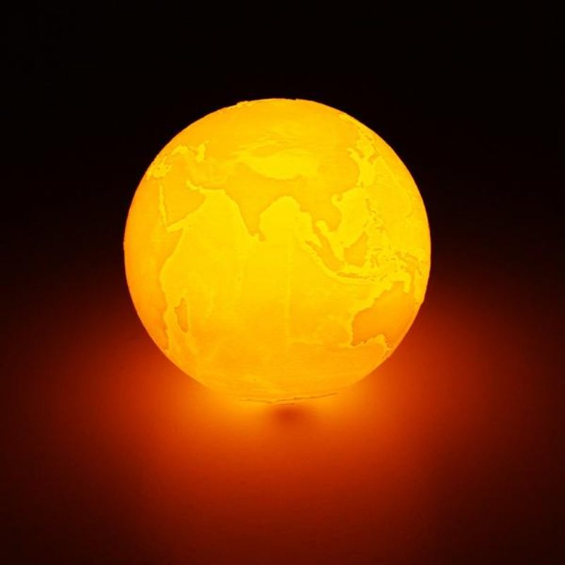 18cm 3d Earth Lamp Usb Uppladdningsbar Touch Sensor Färgskiftande Led Nattljus Present Dc5v