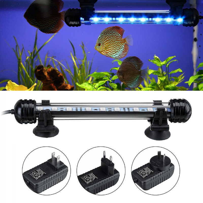 18cm 5050smd 9led Aquarium Fish Tank Rgb Light Nedsänkbar Vattentät Bar Strip Lampa