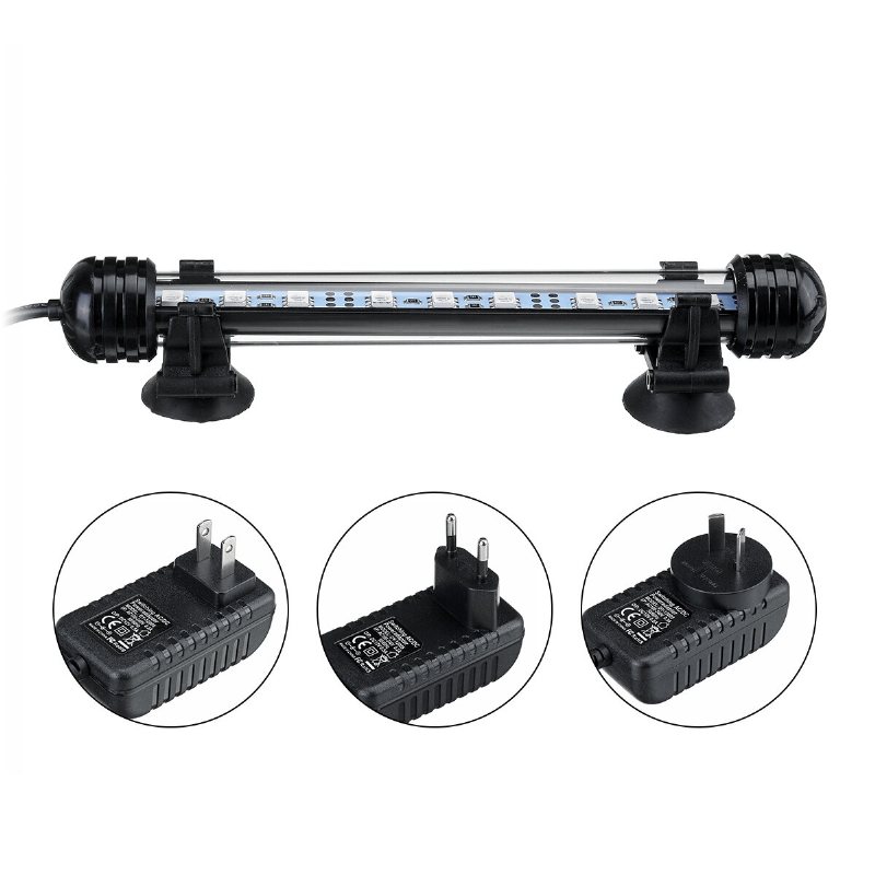 18cm 5050smd 9led Aquarium Fish Tank Rgb Light Nedsänkbar Vattentät Bar Strip Lampa