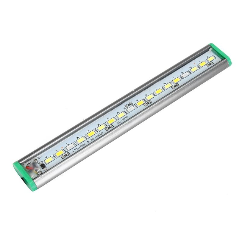 20 cm 18 Led Fish Tank Aquarium Light Vit Blå Lampklämma På Vattentät Bar Ac110-240v