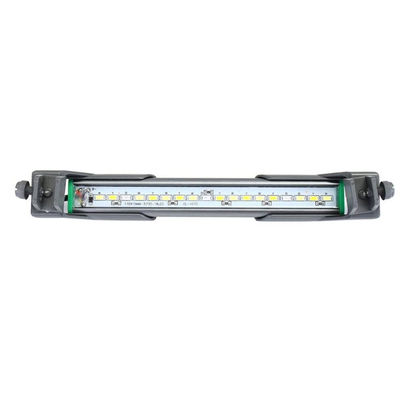 20 cm 18 Led Fish Tank Aquarium Light Vit Blå Lampklämma På Vattentät Bar Ac110-240v