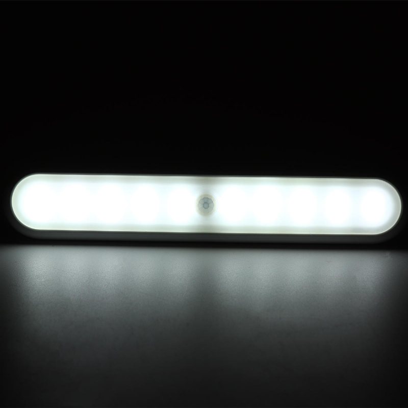 20 Led Portable Cabinet Night Light Motion Pir Sensor Trådlös Garderob Under Lampa