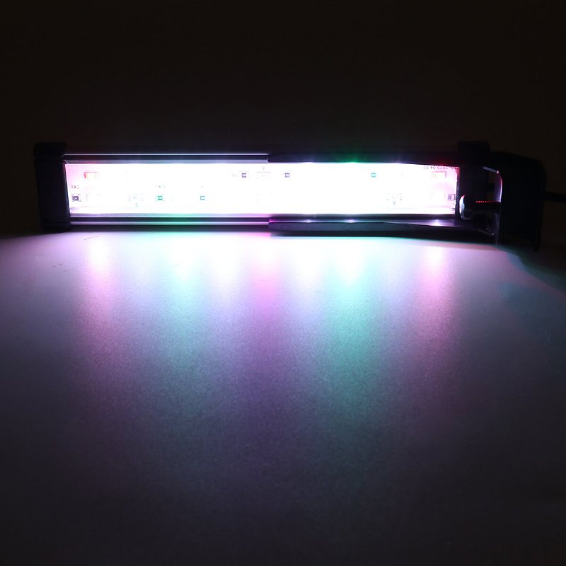 22cm 18led Rgb Aquarium Fish Tank Light Högljus Dubbel Dräneringsvattenlampa