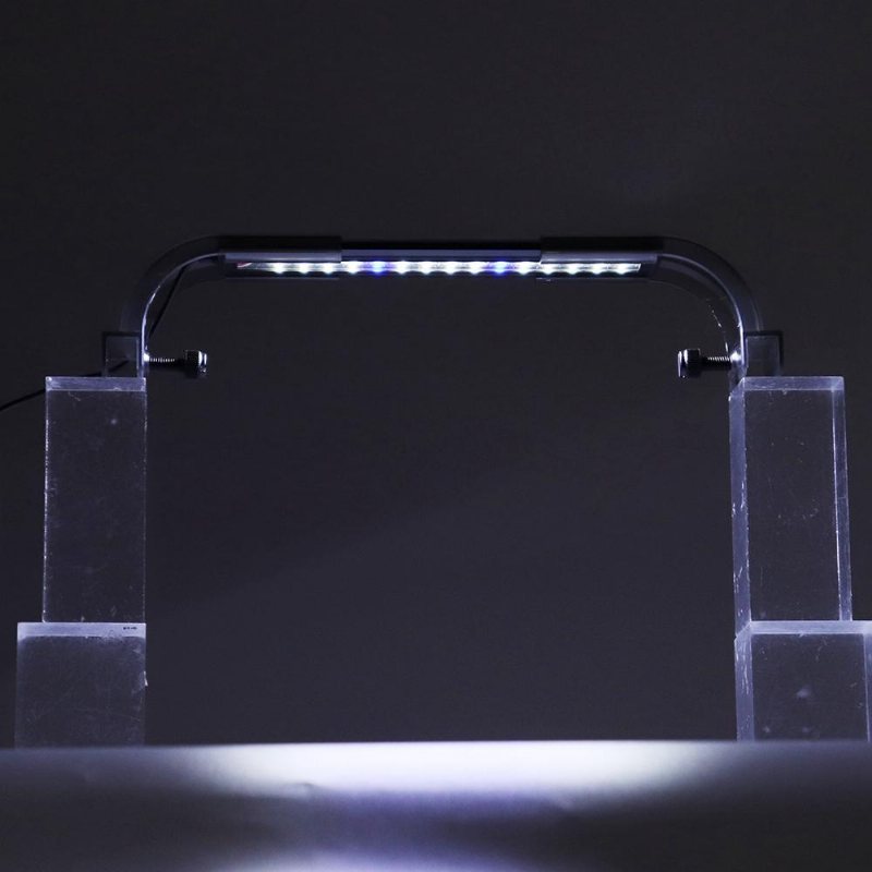 2.5w 18cm Justerbar 2835 Led Aquarium Fish Tank Super Slim Light Lamp Svart