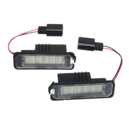 2st 18 Led-nummerskylt Billjus För Vw Golf Mk4 Mk5 Mk6 Passat Lupo Polo 9n