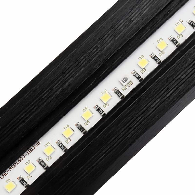 2w 13cm Justerbar 2835 Led Aquarium Fish Tank Super Slim Light Lamp Black