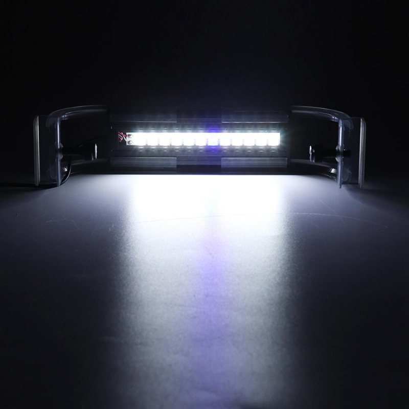 2w 13cm Justerbar 2835 Led Aquarium Fish Tank Super Slim Light Lamp Black